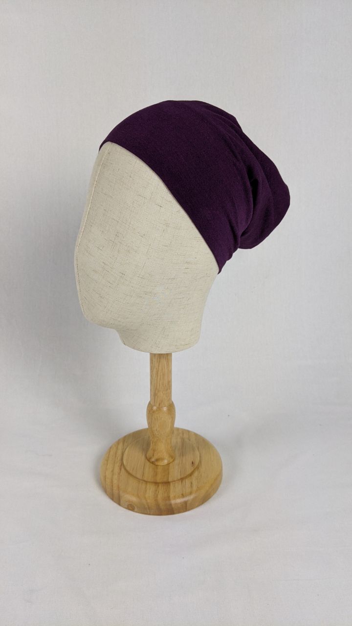 Misty Dark Plum headscarf